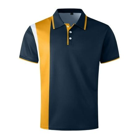 Navy and gold polo