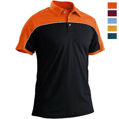 Orange and black polo