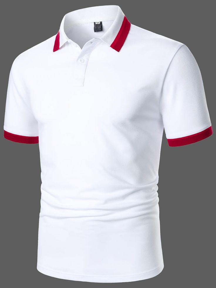 White polo with red details